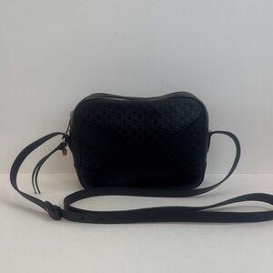 Gucci Microguccissima Leather Black Crossbody Bag